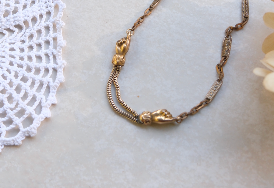 Stella Hands Watch Chain Necklace - Stone Cooper