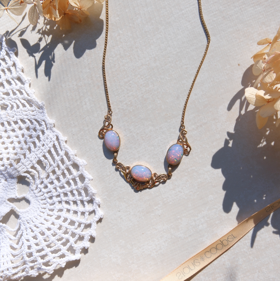 Beverly Fire Opal Lavaliere Necklace - Stone Cooper