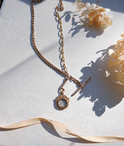 Valerie Compass, T-Bar Gold Fill Necklace - Stone Cooper