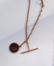 Archie Intaglio T-Bar Watch Chain, Gold Fill - Stone Cooper