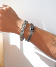 Lisa Onyx Diamond Filigree Bracelet - Stone Cooper