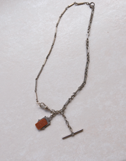 Lady Goldstone Spinner Fob, Albert Watch Chain Necklace - Stone Cooper