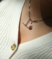 Lady Goldstone Spinner Fob, Albert Watch Chain Necklace - Stone Cooper