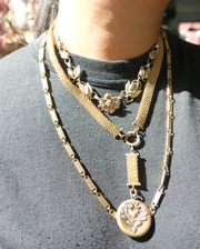 Phyllis Rose and Leaf Necklace, Bracelet Set - Stone Cooper