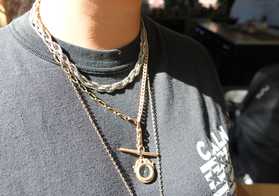 Valerie Compass, T-Bar Gold Fill Necklace - Stone Cooper
