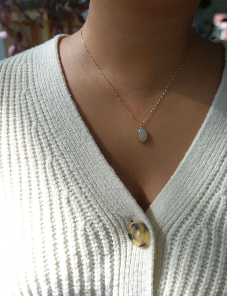 Aurilla Quartz Scarab Necklace - Stone Cooper