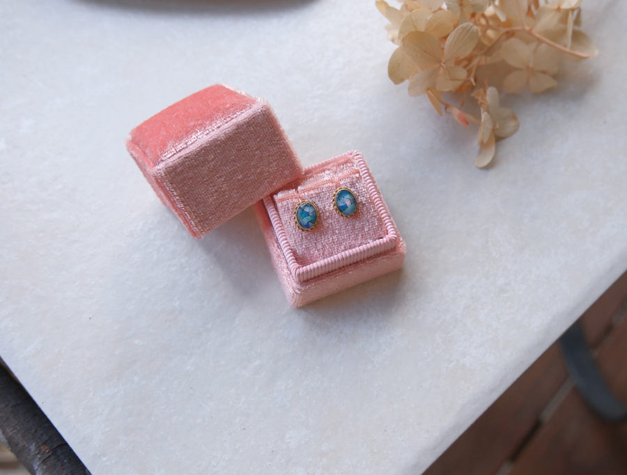 Opal 14K Mosaic Tutu Studs - Stone Cooper