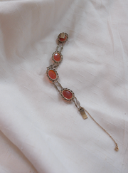 Nellie Carnelian Antique Scarab Bracelet - Stone Cooper