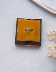 14K Diamond Horseshoe Henry Ring - size 7.25 - Stone Cooper
