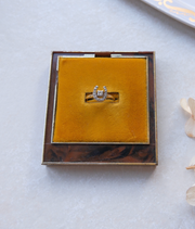 14K Diamond Horseshoe Henry Ring - size 7.25 - Stone Cooper