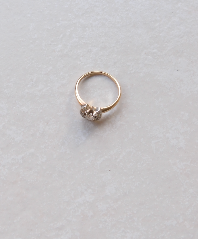 14K Diamond Horseshoe Henry Ring - size 7.25 - Stone Cooper