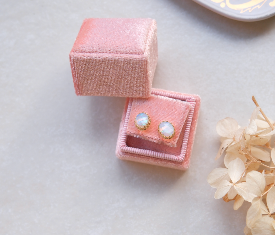 14K Luciana Opal Studs - Stone Cooper