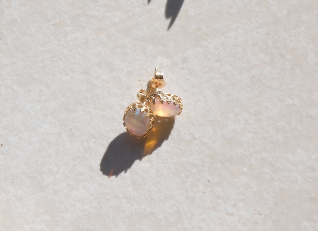 14K Luciana Opal Studs - Stone Cooper
