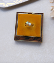 Opal and Diamond Antique Toi et Moi Ring 14k (8)