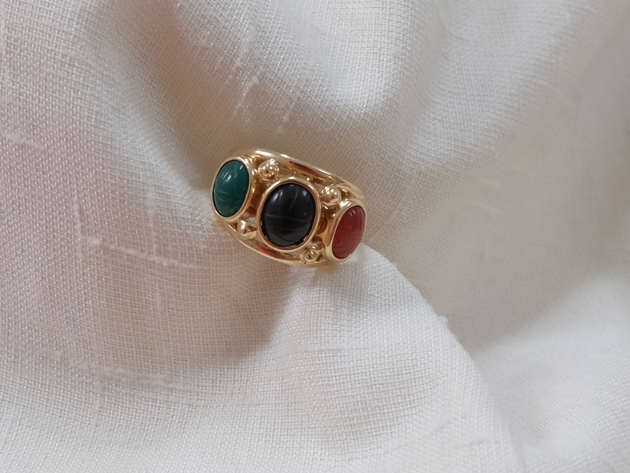 14K Gold Vintage Scarab Ring (7)