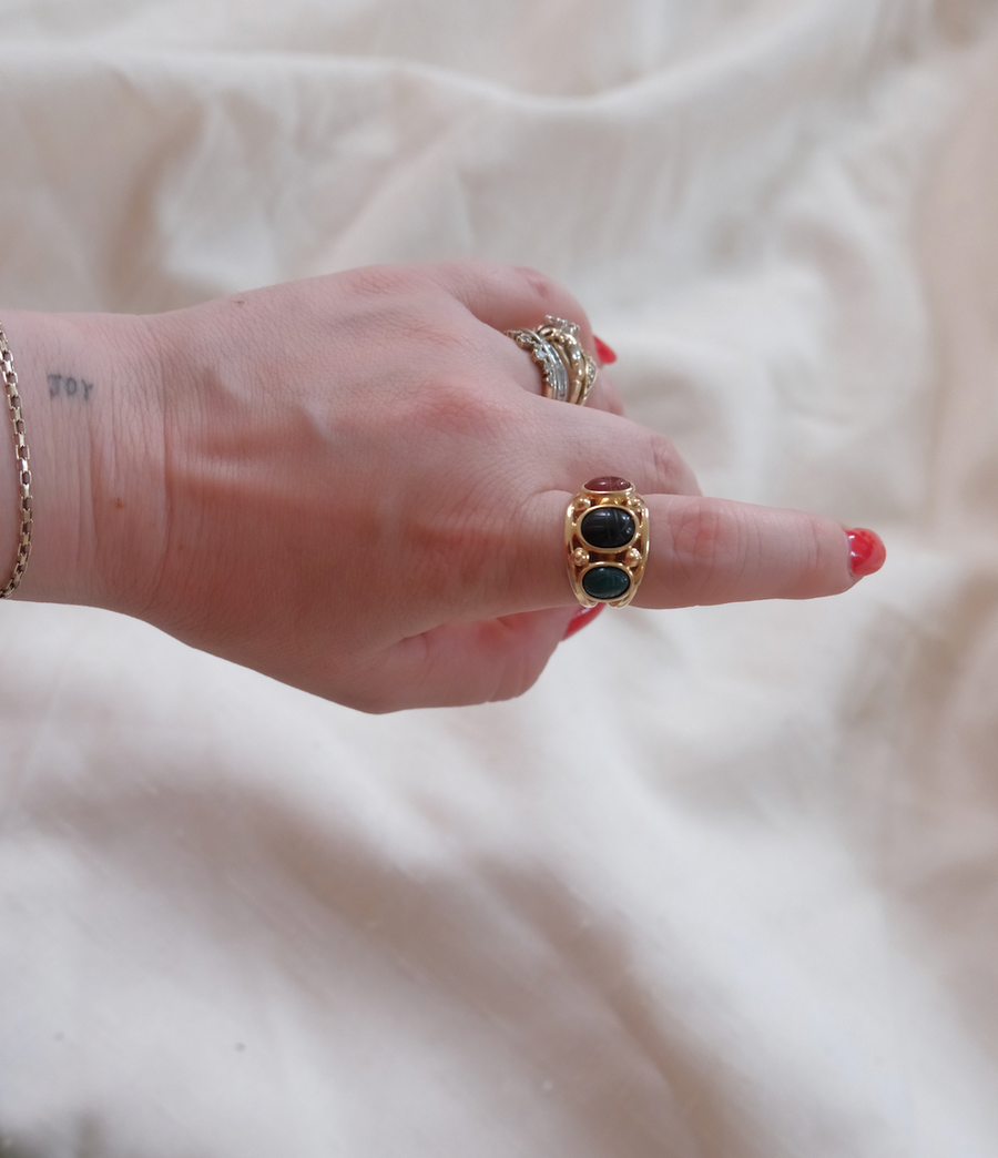 14K Gold Vintage Scarab Ring (7)