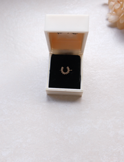 10K Diamond Horseshoe Ring (6) - Stone Cooper
