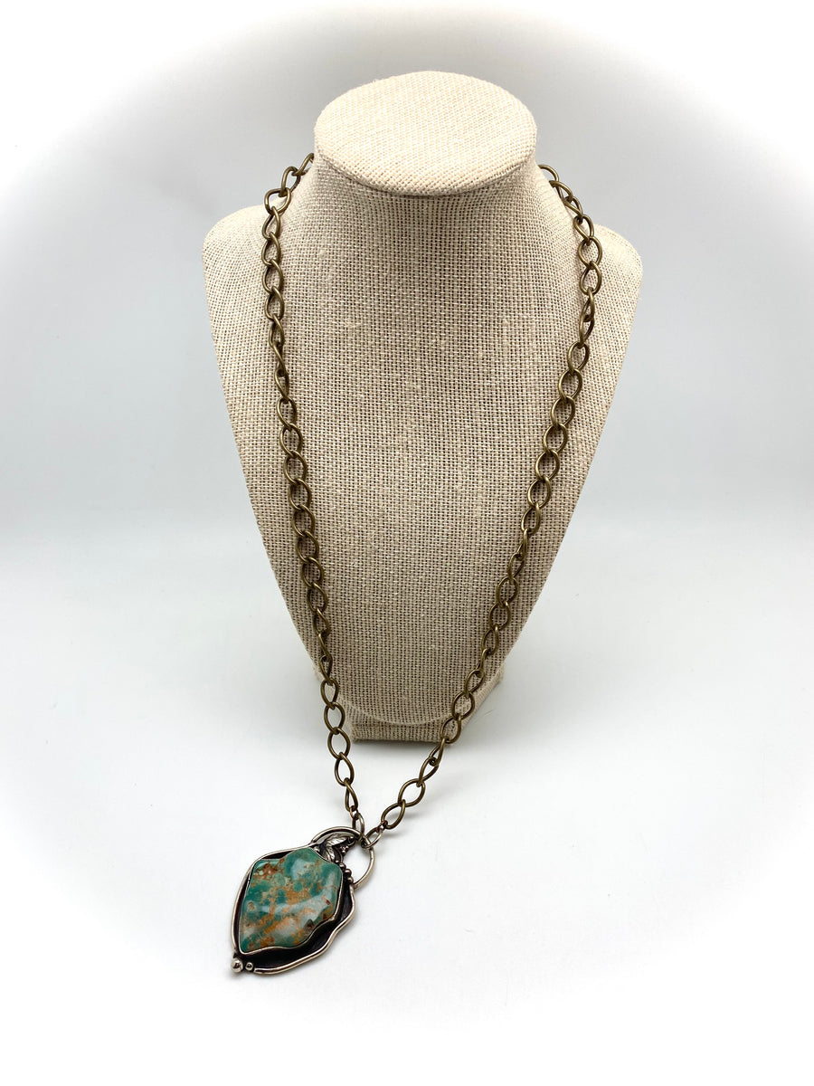 Turquoise Blob Necklace - Stone Cooper