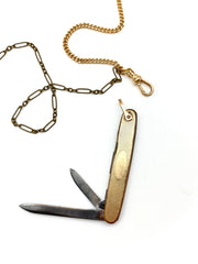 Antique Pinstripe Knife Charm Necklace - Stone Cooper