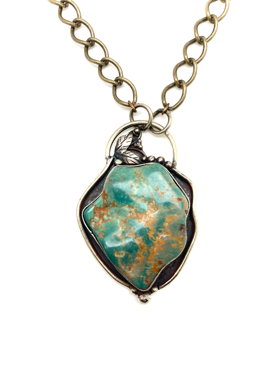 Turquoise Blob Necklace - Stone Cooper